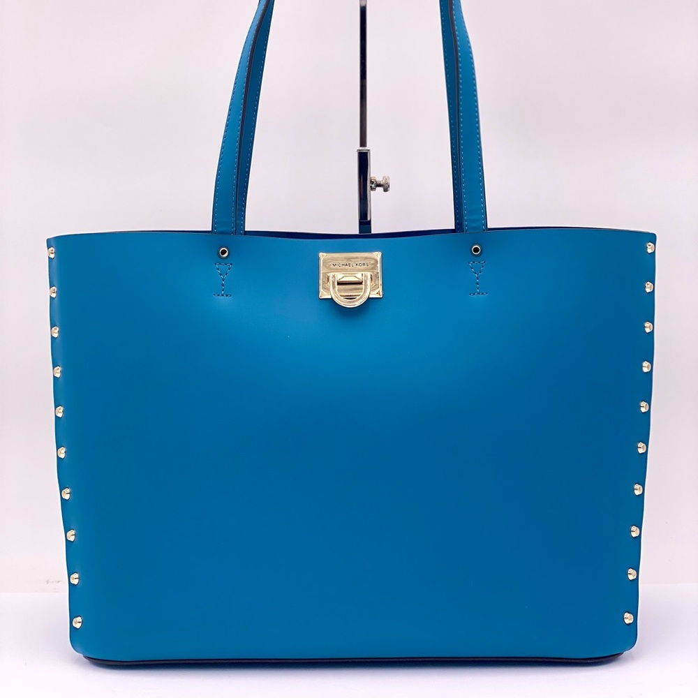 Michael Kors Manhattan Large Tote Lagoon - Picture 2 of 13